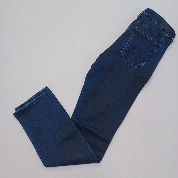 Adriano Goldschmied The Mari AG-ED Dark Wash Denim Jeans 28R High Rise Straight - Picture 2 of 11